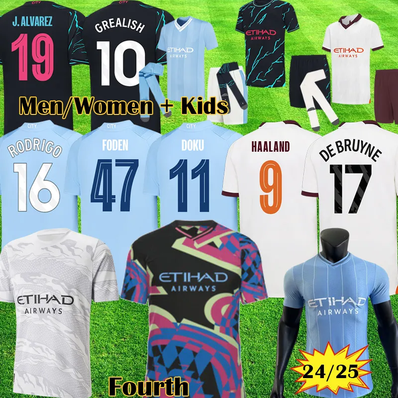 3XL 4XL 2023 2024 25 DE BRUYNE HAALAND Blue Moon Soccer Jerseys Fourth FODEN GREALISH MANs cities collection football shirt 23 24 YTIC NAM Man kits City Kids Equipment