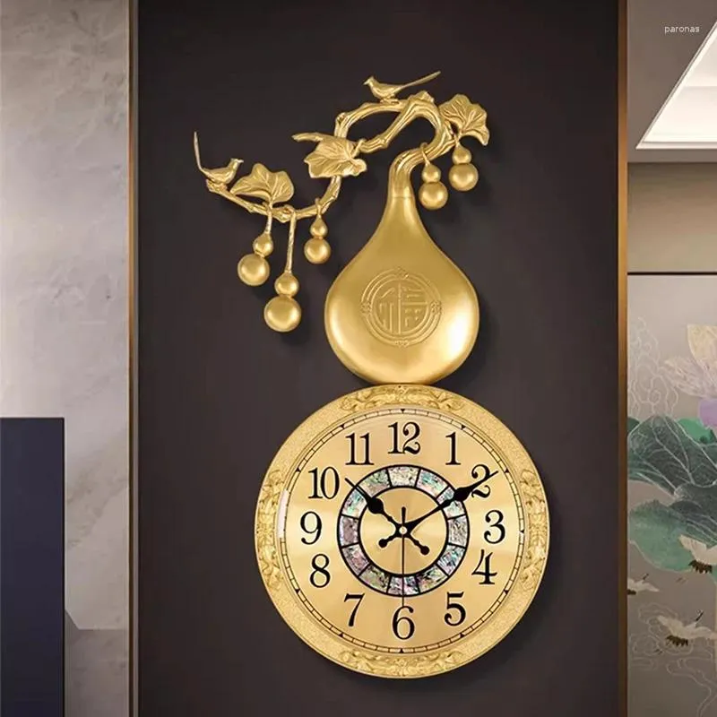 Wall Clocks Modern Design Clock Long Metal Needle Quartz Fashion Golden Office Relojes De Pared Home Decorating Items