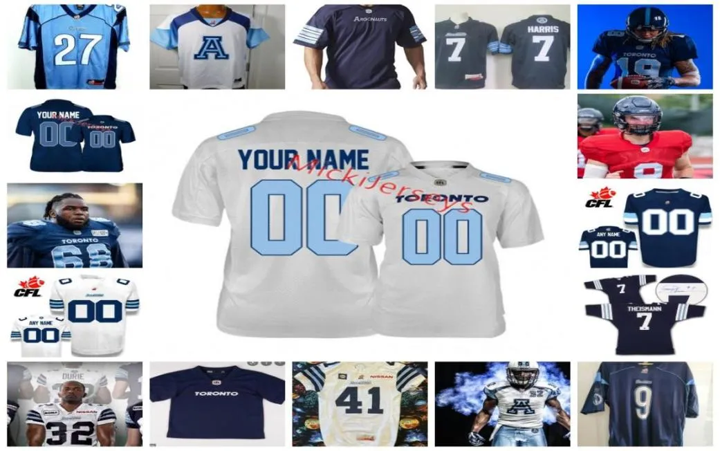 Maillot personnalisé des Argonauts de Toronto de la LCF 51 Theren Churchill 64 Dylan Giffen 62 Martez Ivey 52 Peter Nicastro Shane Richards 63 Trevon 8945884