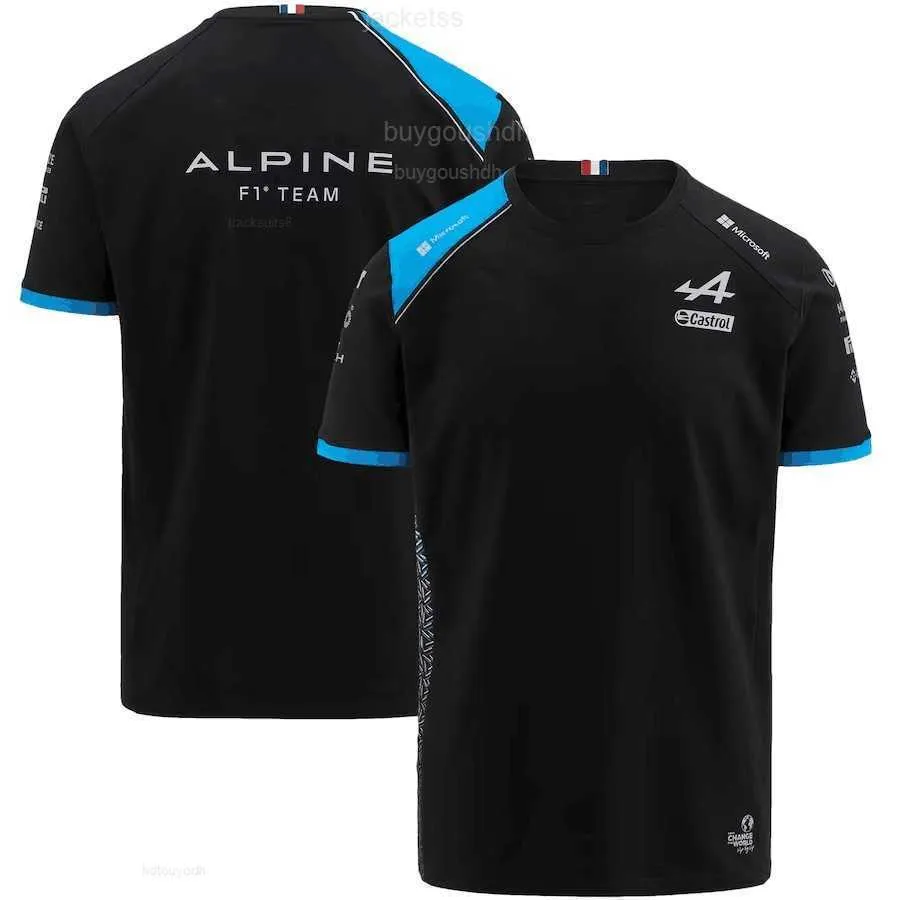 Herr t-shirts f1 ny t-shirt sport kort ärm högkvalitativ kläder alpine f1 team 2024 t-shirt-svart utomhussport andas andas topp