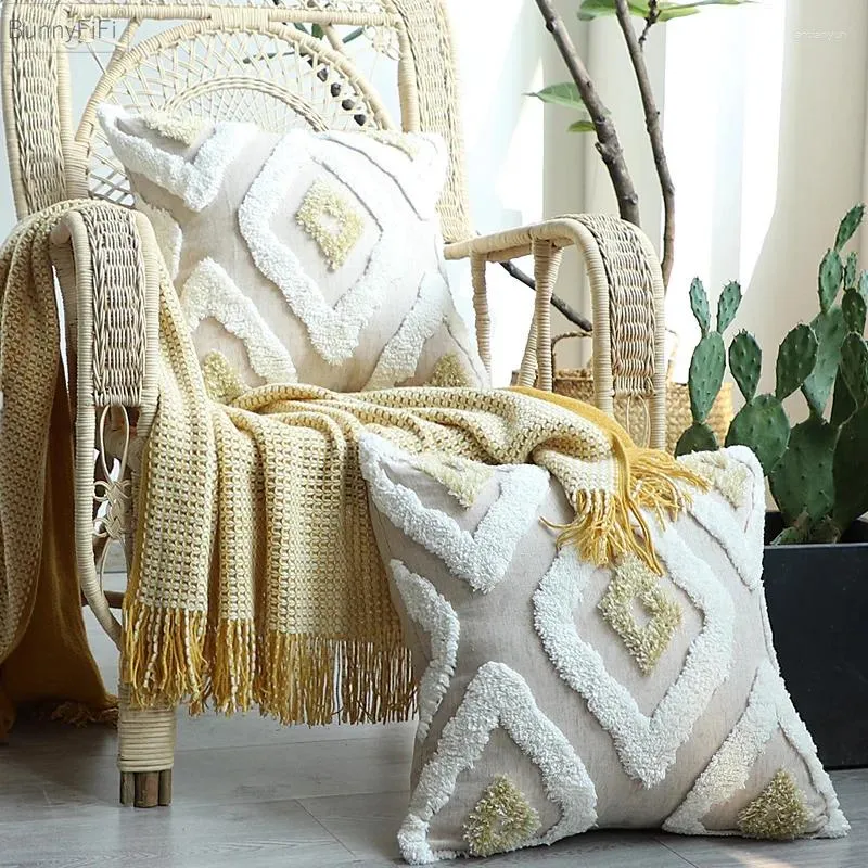 Housse de coussin de Style marocain, 45x45cm/30x50cm, décoration de la maison, tuftée en diamant, pour canapé-lit et chaise