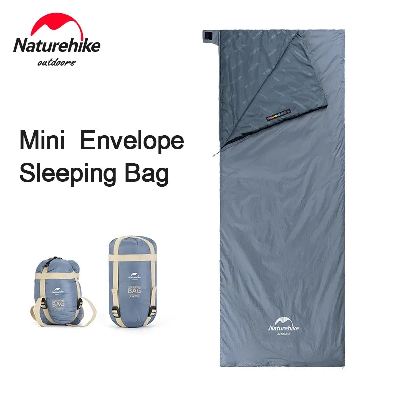 Gear Naturehike Mini Cotton Camp Sleeping Bag Envelope Outdoor Waterproof Splicable Sleeping Bag Quilt 680g/760g Portable Equipment