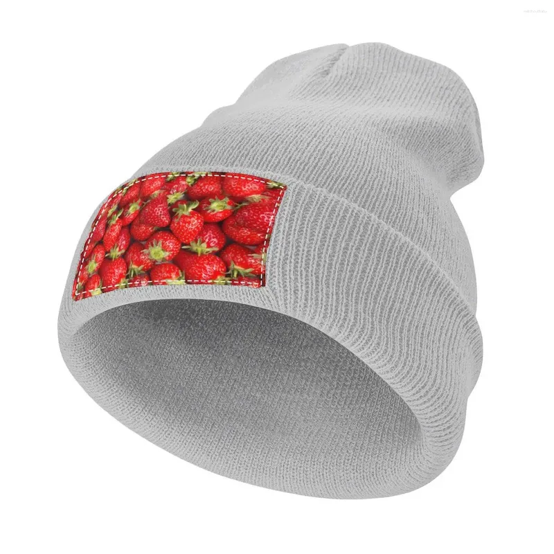 Berets Strawberries Knitted Cap Rave Snap Back Hat Uv Protection Solar Men Golf Wear Women's