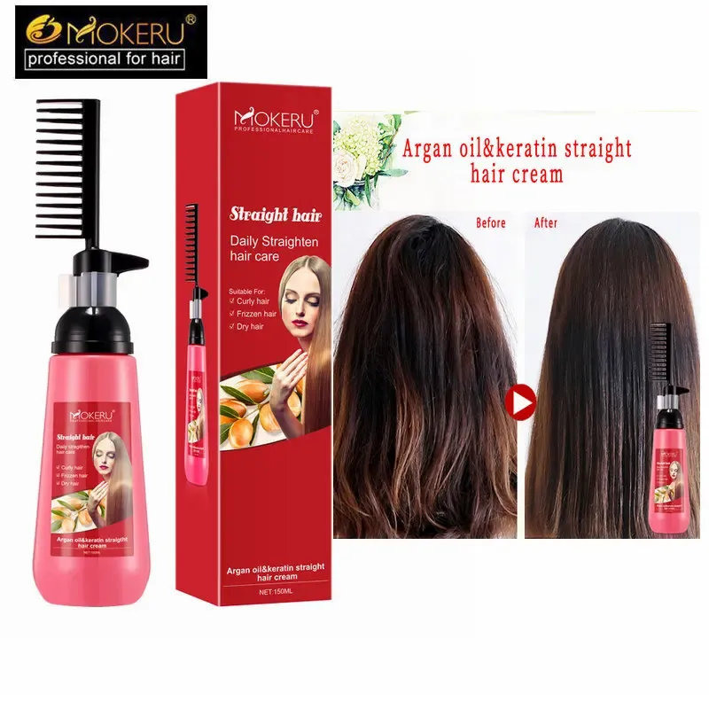 Rahatlatıcı 150ml Düz Saç Kremi Hızlı Düzeltme Besleyici Keratin Saç Tedavisi Profesyonel Sonuçlar Düz Saç Bakım Stil