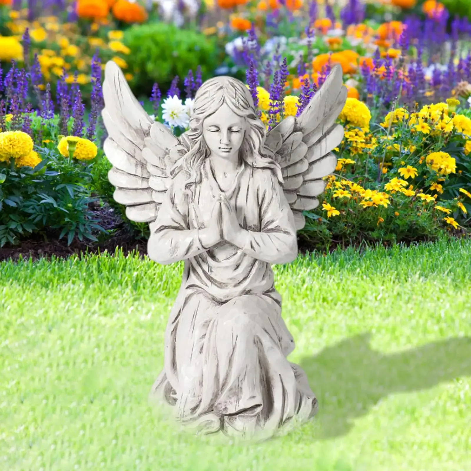  Statue, Religious Housewarming Gift Waterproof Sculpture for Patio Lawn Yard