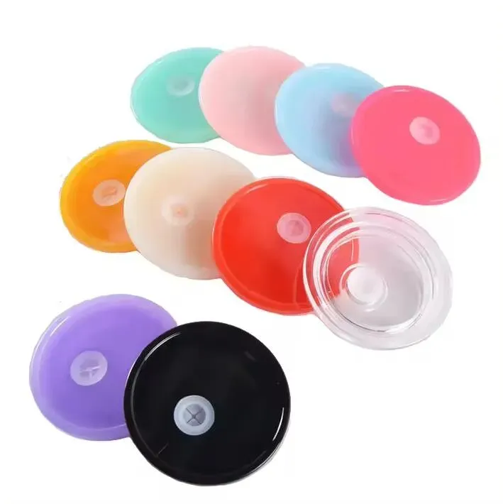 Replaceable Colorful Plastic Full-Coverage Leak-Proof Lid for 16oz Glass Jars LL