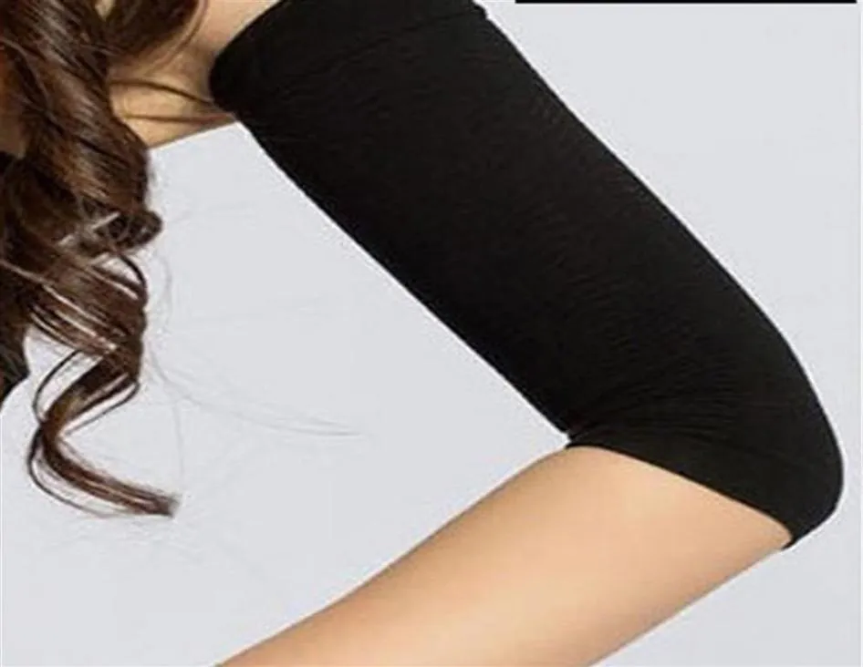 Charming Slim Arm Shaper Women Fat Burning Thin Arm Elastic Sleeve Armband Arm Warmers Black Beige Legs Dual Use fast283u21535733139