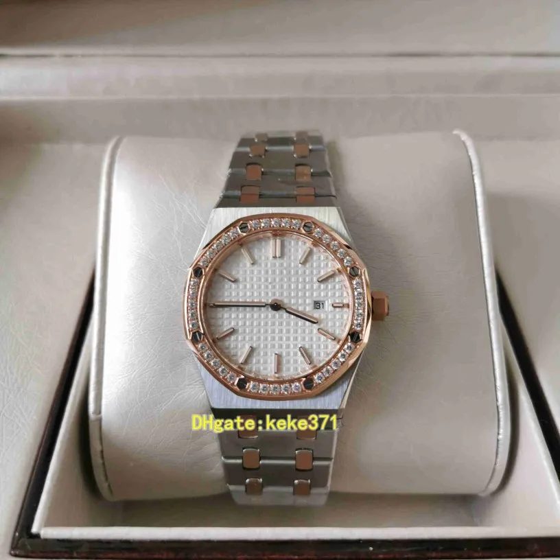 Mode av hög kvalitet kvinnor titta på 67651SR ZZ 1261SR 01 33mm Rose Gold Diamond VK Quartz Chronograph Two Tones Ladies Women's W253H