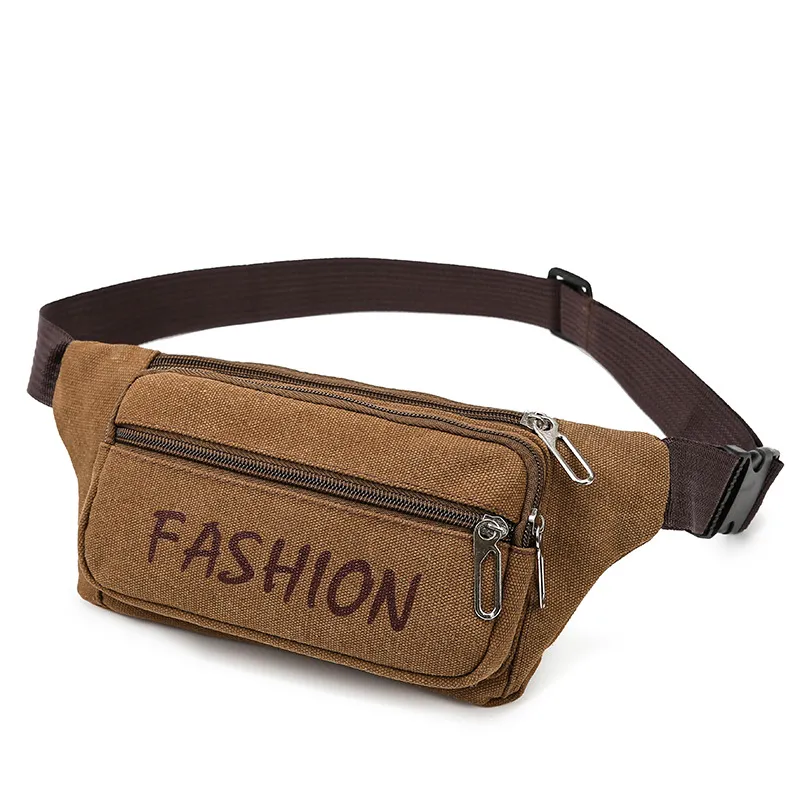 Sacs de plein air Sac de taille Uni Fanny Pack Mode Hommes Toile Messenger Shoder Drop Livraison Sports en plein air Dhkvz