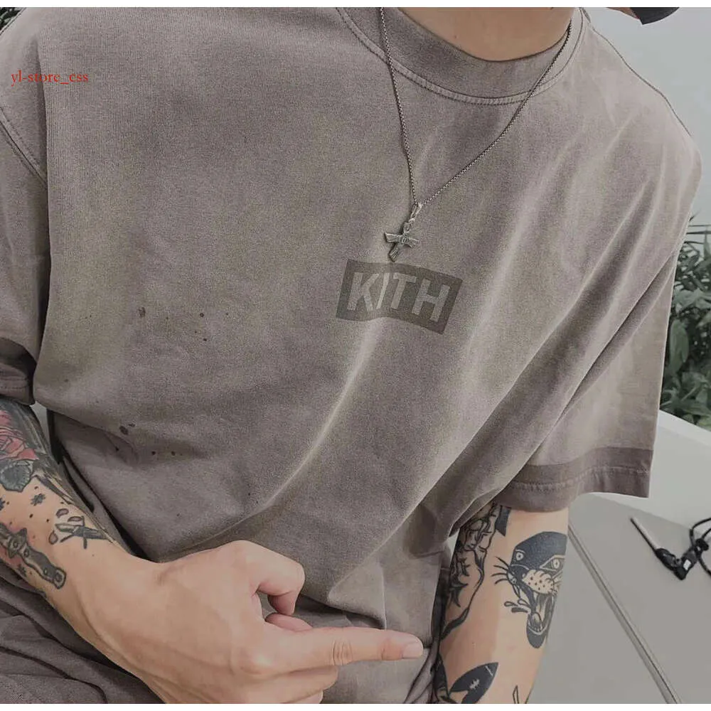 Design T-Shirt Kith Mens Spring Summer Quality Kith T Shirt Color Tees Vacation Short Sleeve Casual Letters Printing Tops Size Range SIZE S-Xl 6533