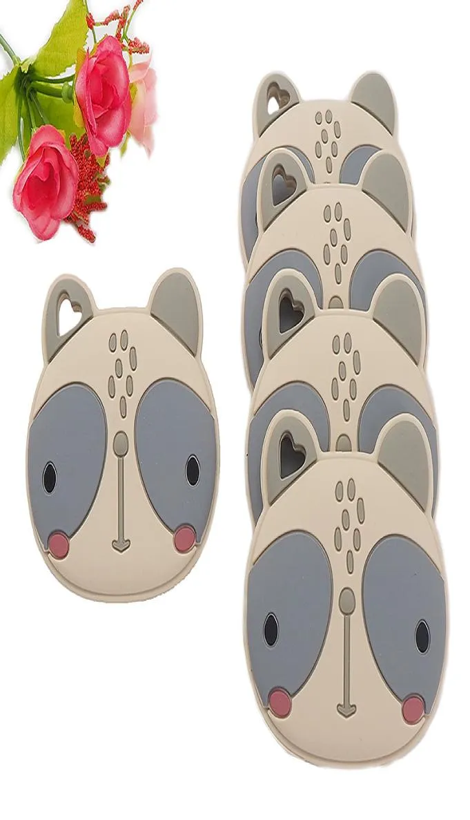 BPA Silicone Big Face Cat Massaggiagengive Sensoriale Da Masticare Ciuccio FAI DA TE Collana Del Bambino Del Pendente Dentizione Masticare Giocattoli Whole9556175