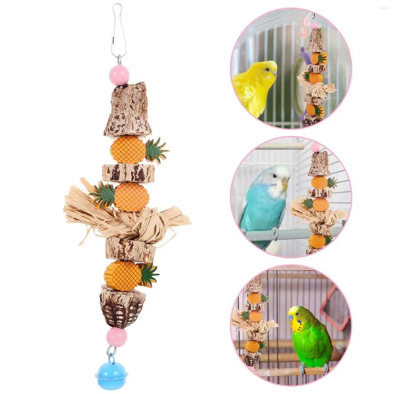 Altre forniture per uccelli pappagalli masticare un animale domestico che mastica i giocattoli per denti da boccone per morso di gabbia naturale