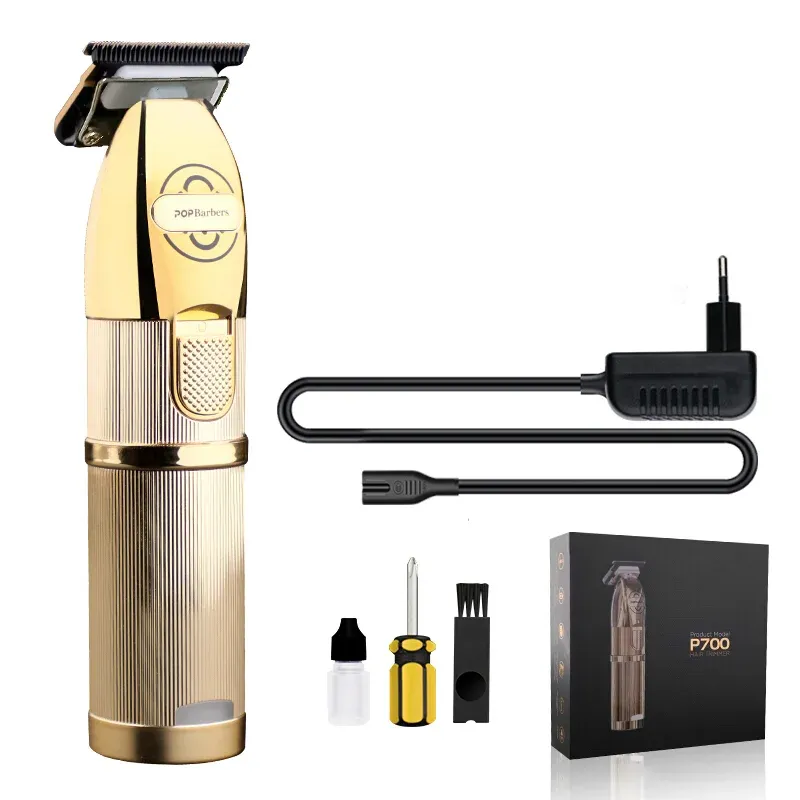 Trimmers 2023 Barbers pop professionnels de la coupe de cheveux P700 Trimmer Huile Head Electric Hair-Cippers Golden Scails Scissors Electric Shaver