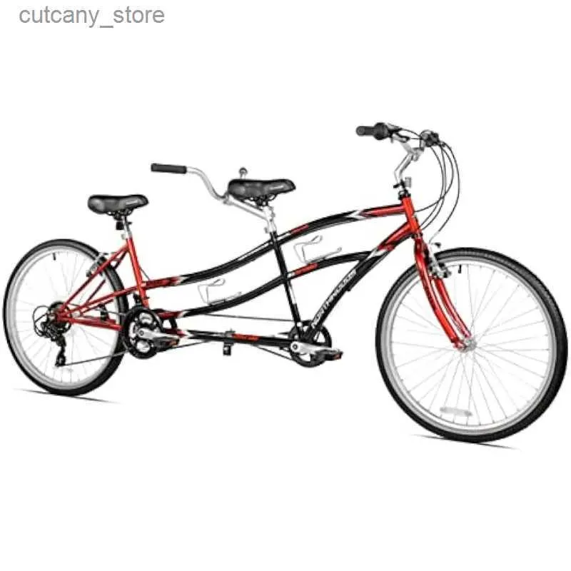 Double Rider Cycle Dual Rider Tandem Bike - Northwoods Style Ride-On, Premium Comfort ...