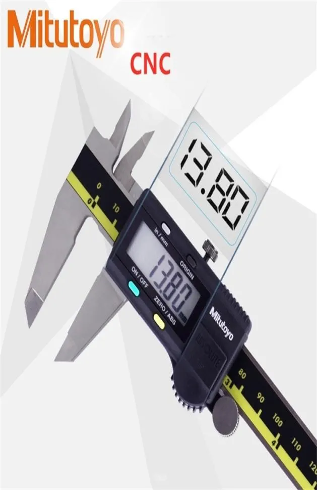 Mitutoyo CNC الفرجار LCD Digital Vernier S 6inch 150 200 300mm 50019630 قياس الإلكترونية الفولاذ المقاوم للصدأ 2109222611190