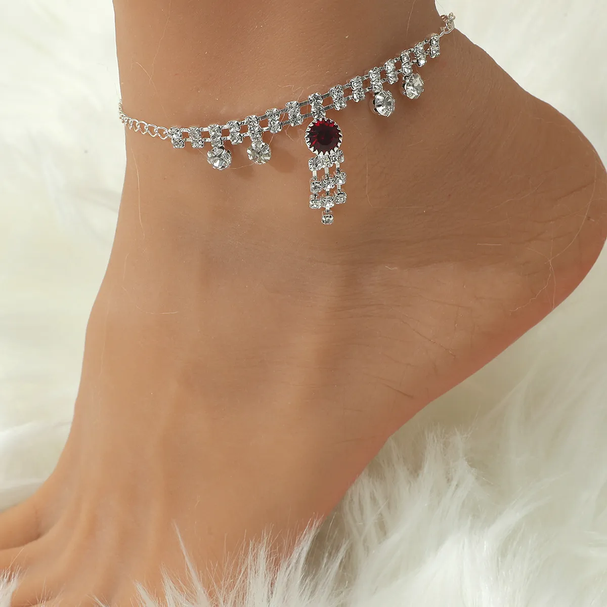 Anklets New Foot Jewelry Sier Anklet Link Chain For Women Girl Bracelets Fashion Wholesale Drop Delivery Dhmzi