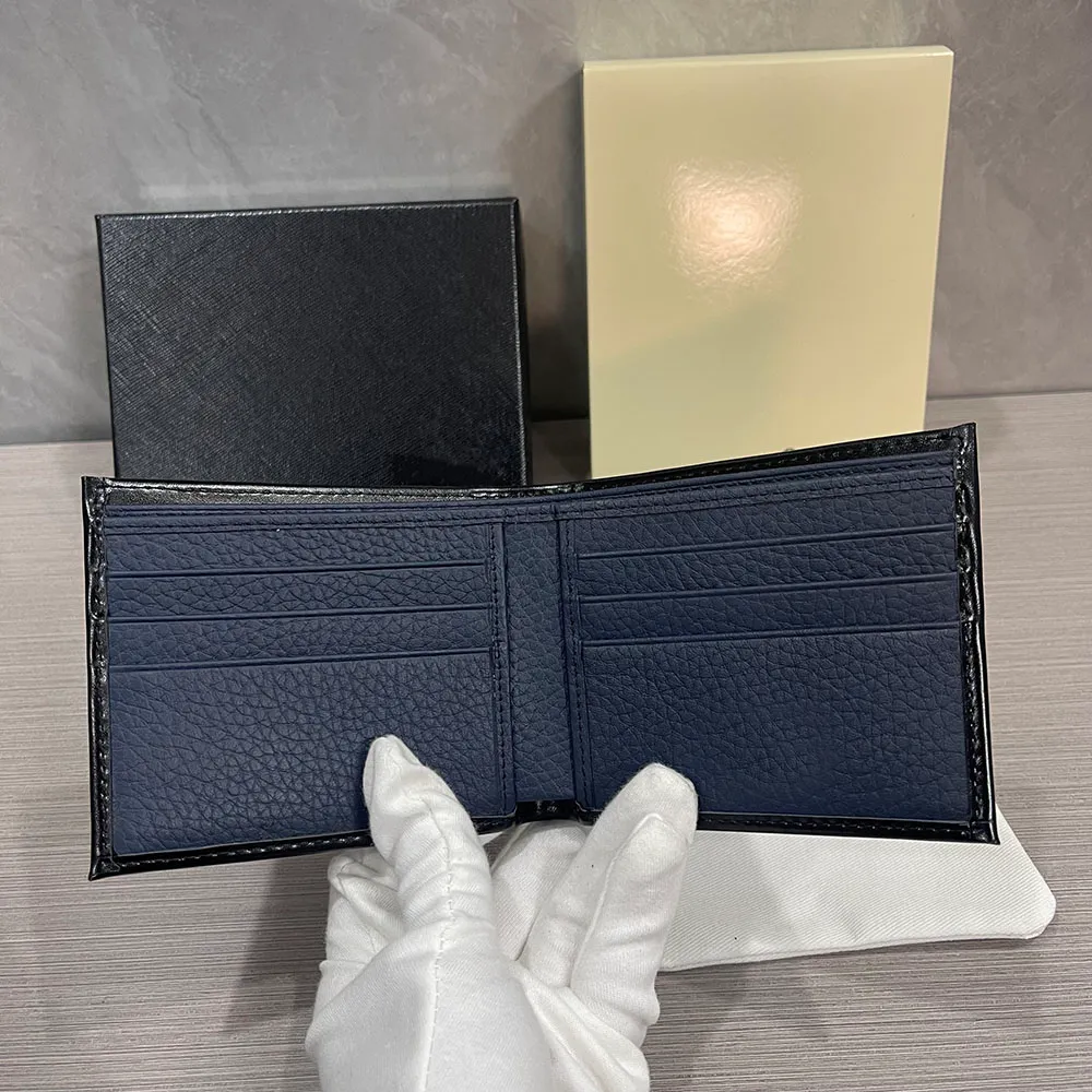 MEN WALLET HOLDER مصمم فاخر صغير الحجم محفظة الدولار مربع مربع جلدي بطاقة الائتمان عالية -جودة الجيب عملة نقدية مقطع أزياء أسود أزياء الجلود