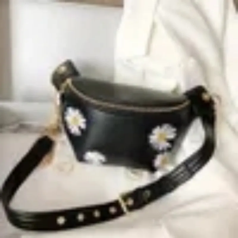 Little Daisy Chain Women's Fashion Chest Bag Sling 2024 Pu Leather Crossbody Bag Sweet Women's Fanny Bag Wallet