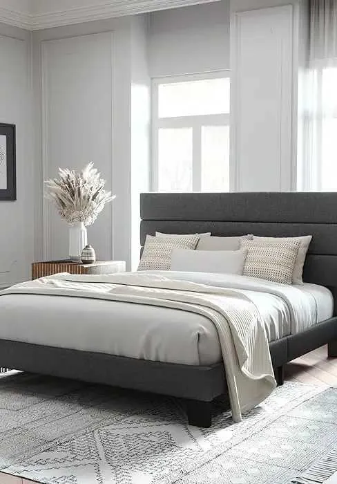 fabric upholstered bed frame