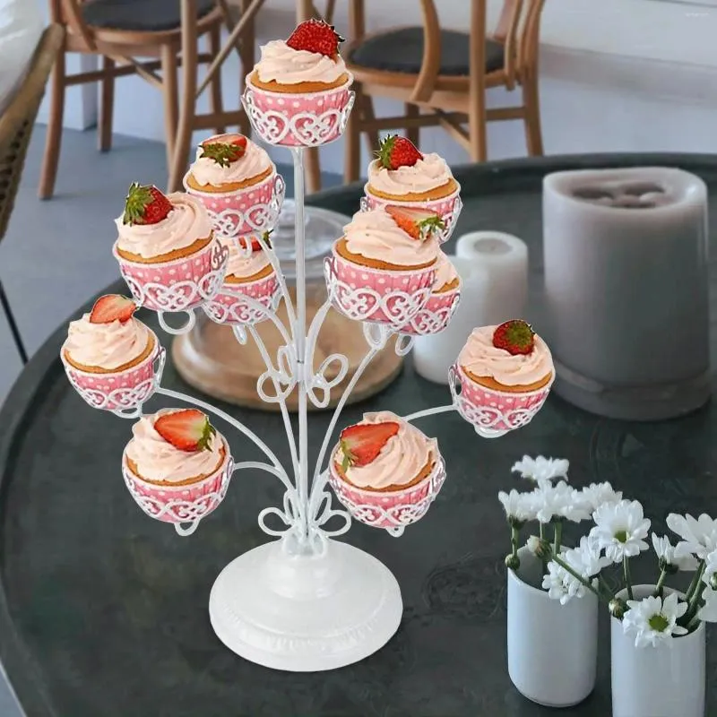 Assiettes DESTERS Cupcake Stand Platter Platter Display Server Server Party Decor for Anniversary Dining Table Graduation Holiday