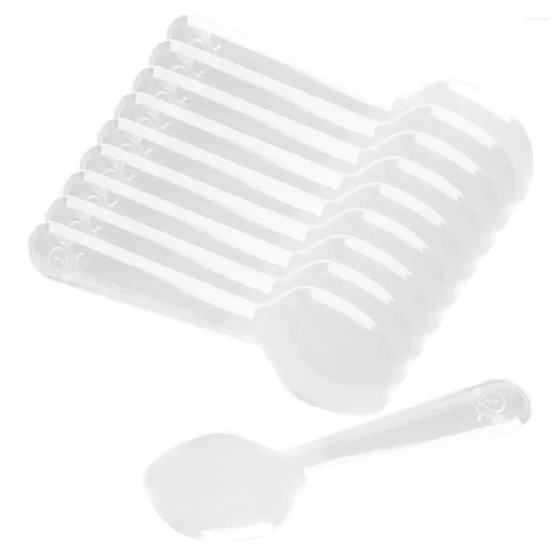 Disposable Flatware 200 Pcs Icecream Scoop Spoon Clear Spoons Cucharas Para Postres Mini Scoops