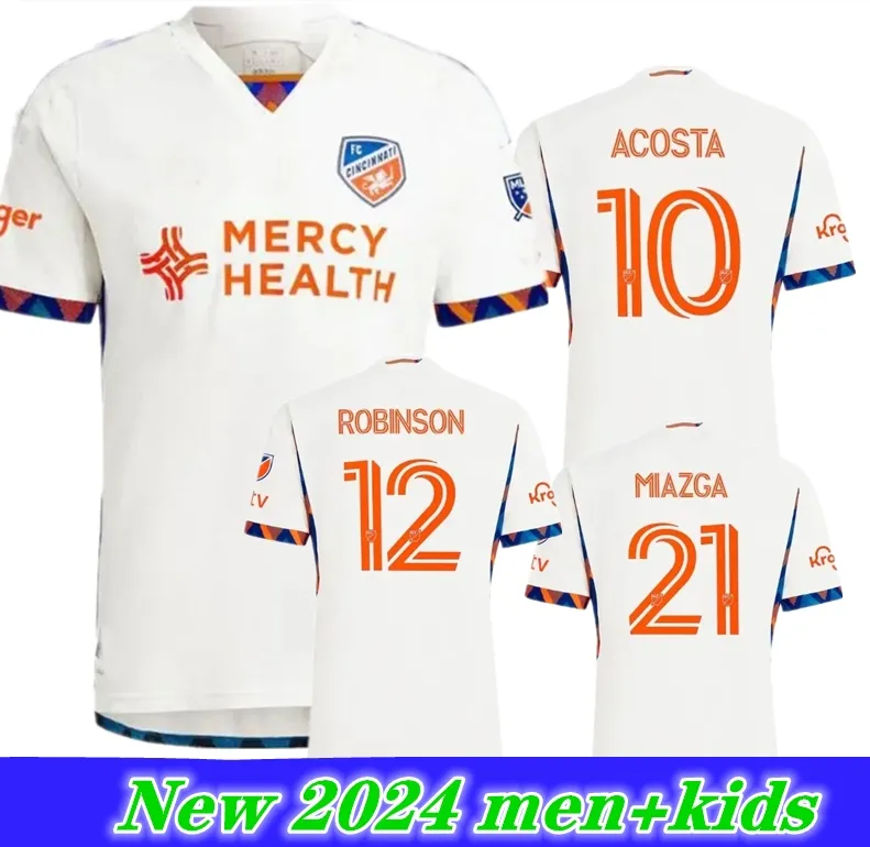 2024 FC Cincinnati Soccer Jerseys Kit Kit Man 24 Football Shirt Home Away White Boupendza Acosta Robinson Miazga Barreal Bramkarz