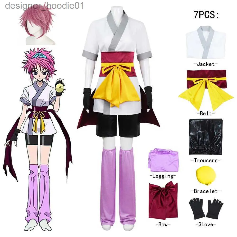 Cosplay Anime Costumes Japońskie anime Machi Hunter x Hunter Komacine RPG-RPLEING Przybywa do zespołu Purple Wig Phantom dla Karnawału Halloween dla kobiet SETC24320