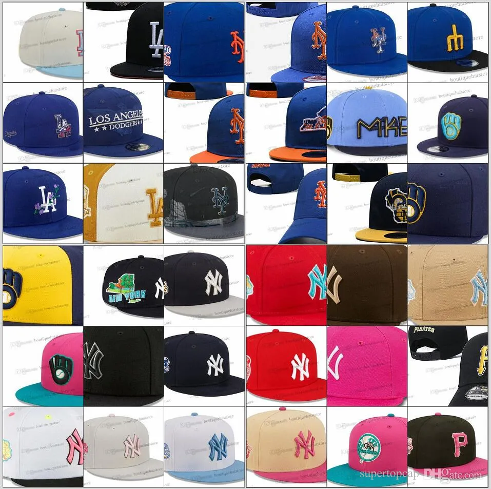 2024 Toutes les équipes Style le plus récent Chapeau Snapback pour hommes Nouveau "York Statue Caps Team Sport Baseball Chapeaux réglables Monde Cousu Patch Lettre A Série WS02-08