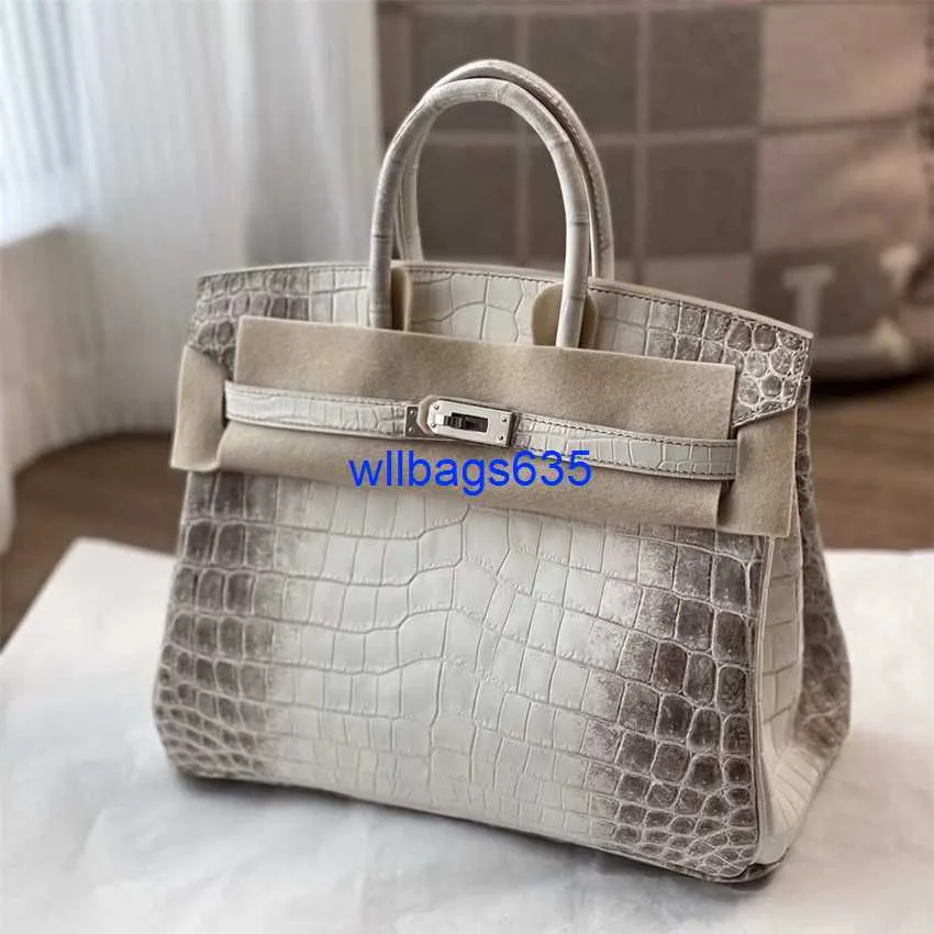 Sacs fourre-tout Himalaya Crocodile Sac à main Véritable Himalaya Bk25 Himalayan Importé Crocodile Skin Platinum Sac Accueil Privé Personnalisé Femmes B ont logo HB5HWH