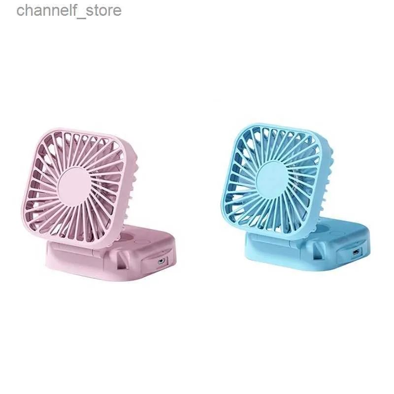 Ventilateurs électriques Ventilateur portable portatif avec miroir, mini ventilateur de bureau à chargement USB à 3 vitesses, adapté aux filles pour sortir et voyagerY240320