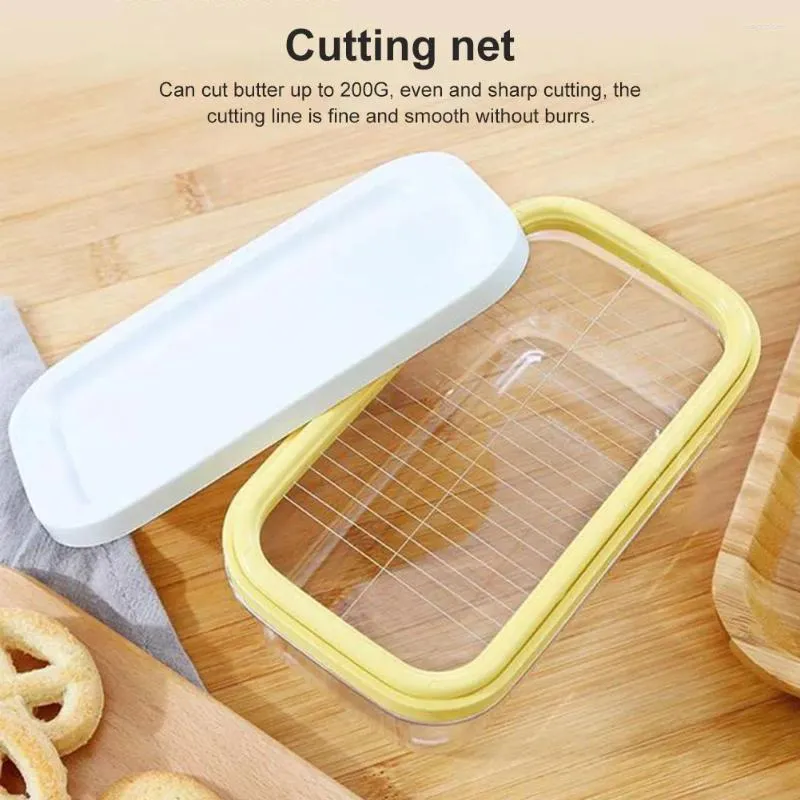 Storage Bottles Butter Cutter Container With Lid Rectangle Multifunction Cutting Machine For Easy