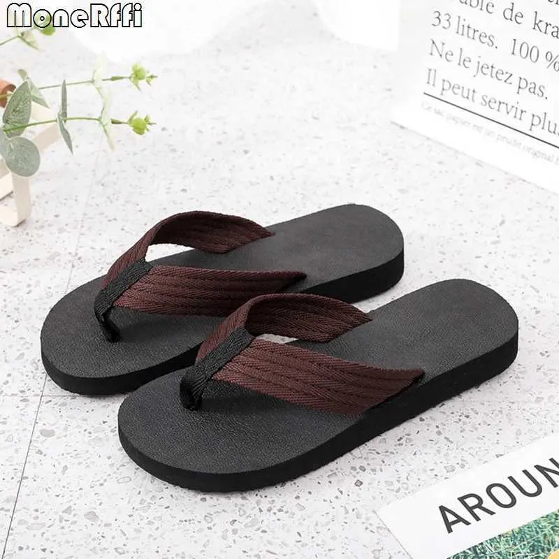 Pantofole Casual da uomo Infradito 2023 Sandali da spiaggia estivi Scivoli piatti antiscivolo per scarpe da casa per interni Pantofola maschile013 H240322