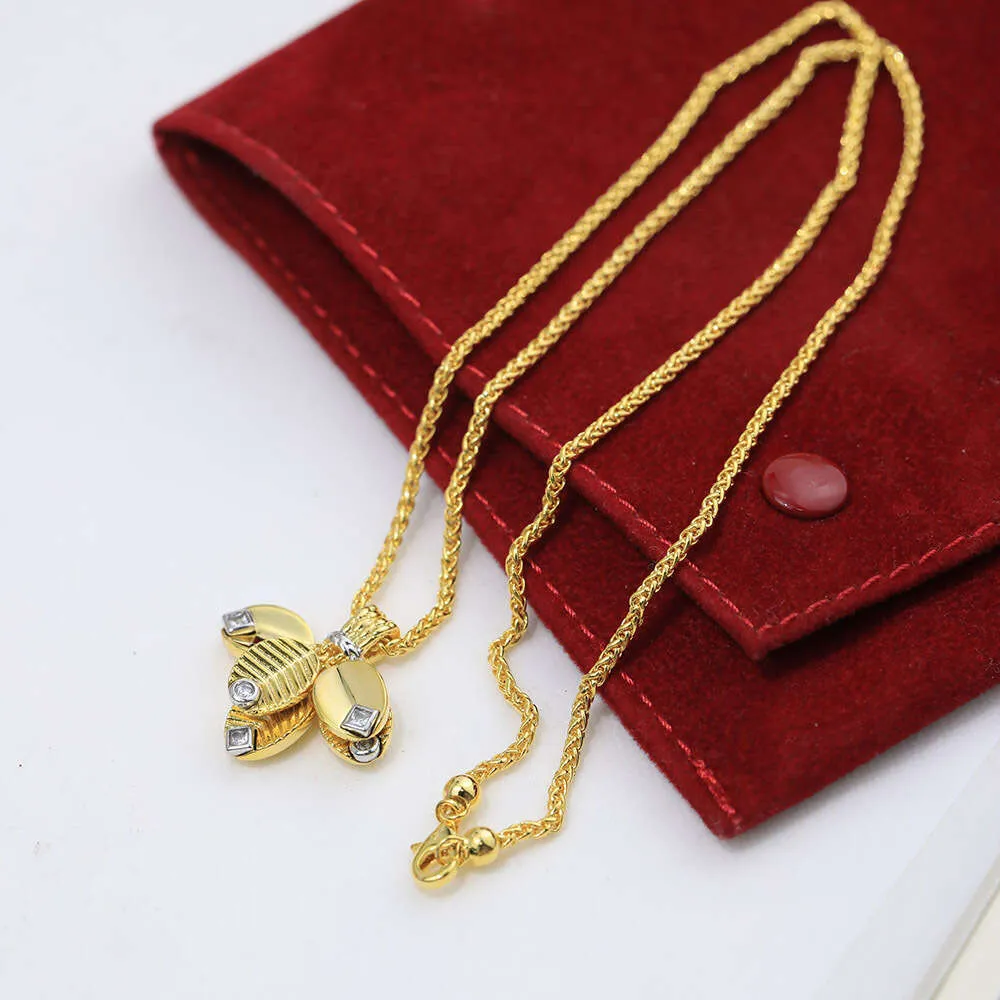 Hot Selling Modieuze Gouden Koffieboon Ketting Voor Vrouwen Prachtige Hoogwaardige Accessoires Prachtige Sieraden Gift Party 2024