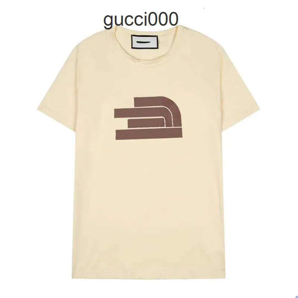 double gglies ggs gu cci guc fil ci guucci gucc gcccis gccci T chemises d'été pour hommes coton t-shirt printemps col rond 20ss lettre haute rue lâche tendance court s