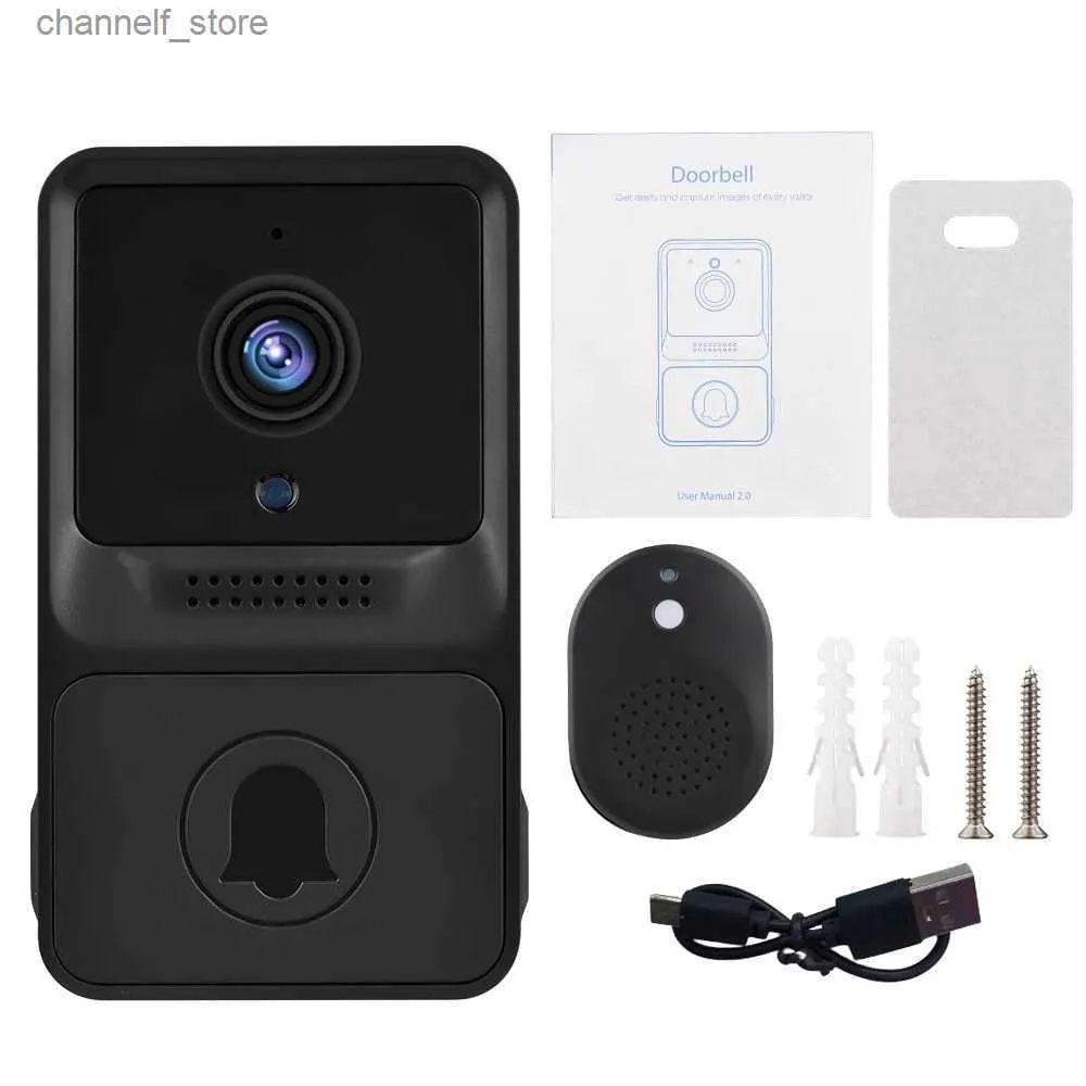 Dörrklockor HD och högupplöst Visual Intelligent Security Doorbell Camera Wireless Video och infraröd nattvision stöder endast Cloud Storagey240320