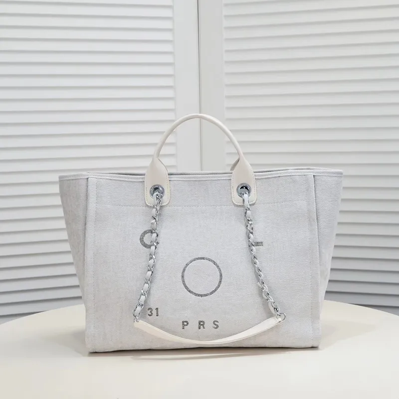 Borsa tote in denim di alta qualità Borsa tote in denim Borsa da spiaggia moda casual Borsa per la spesa da donna Borsa a tracolla di lusso di grande capacità Borsa classica in tela