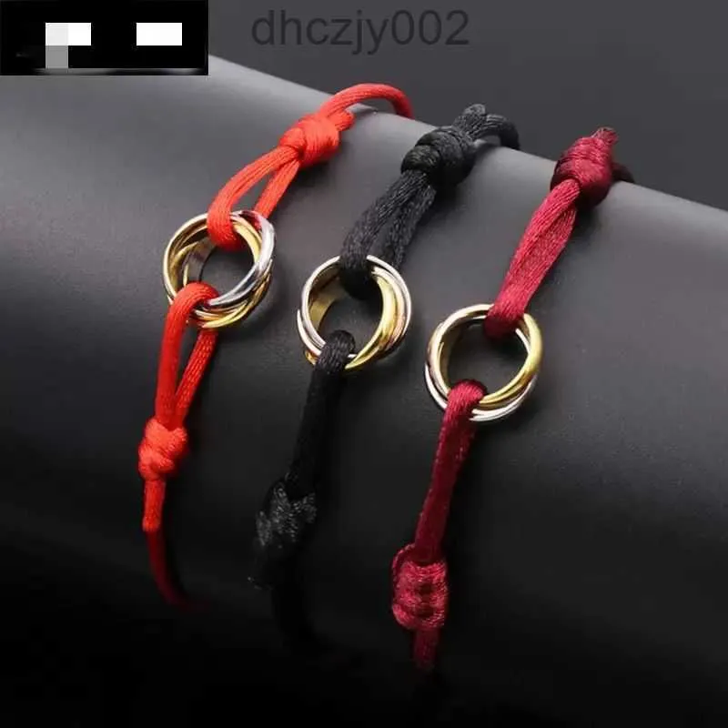 Mens Womens Bracelet Designer Fashion Trinity Stainless Steel Ring String Three Rings Hand Strap Couple Bracelets SRNY