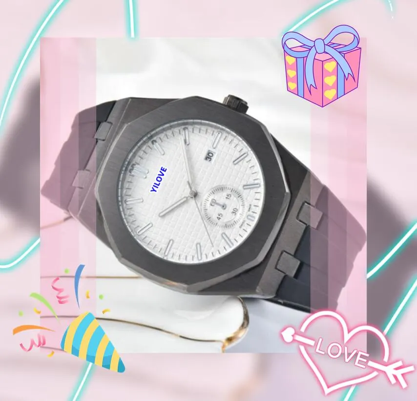 Relógio não mecânico masculino de alta qualidade luxo quartzo automático moldura de cerâmica borracha relógio de aço inoxidável 42mm relógios de venda direta da fábrica Montre de Luxe