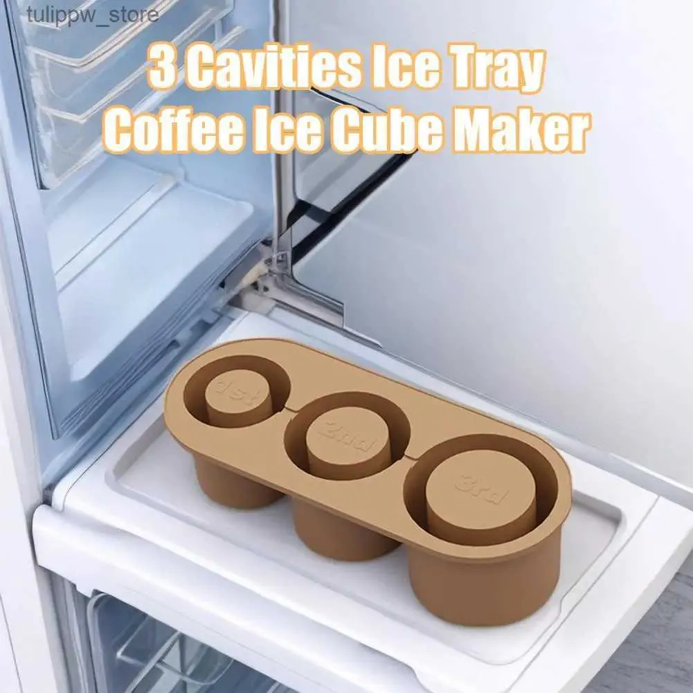 Glassverktyg Silikon Ice Cube Tray med lock Ice Making Mold Silicone Ice Cube Tray Set For Tumblers Easy Demould Cylinder-formad för 30-40 L240319