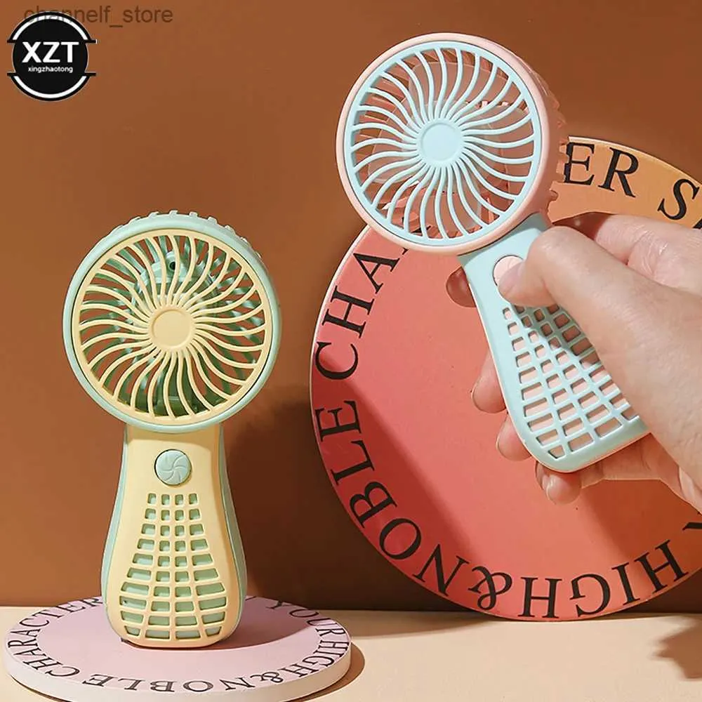 Electric Fans Portable portable fan USB charging mini fan air cooler outdoor travel portable fan student pocket fanY240320