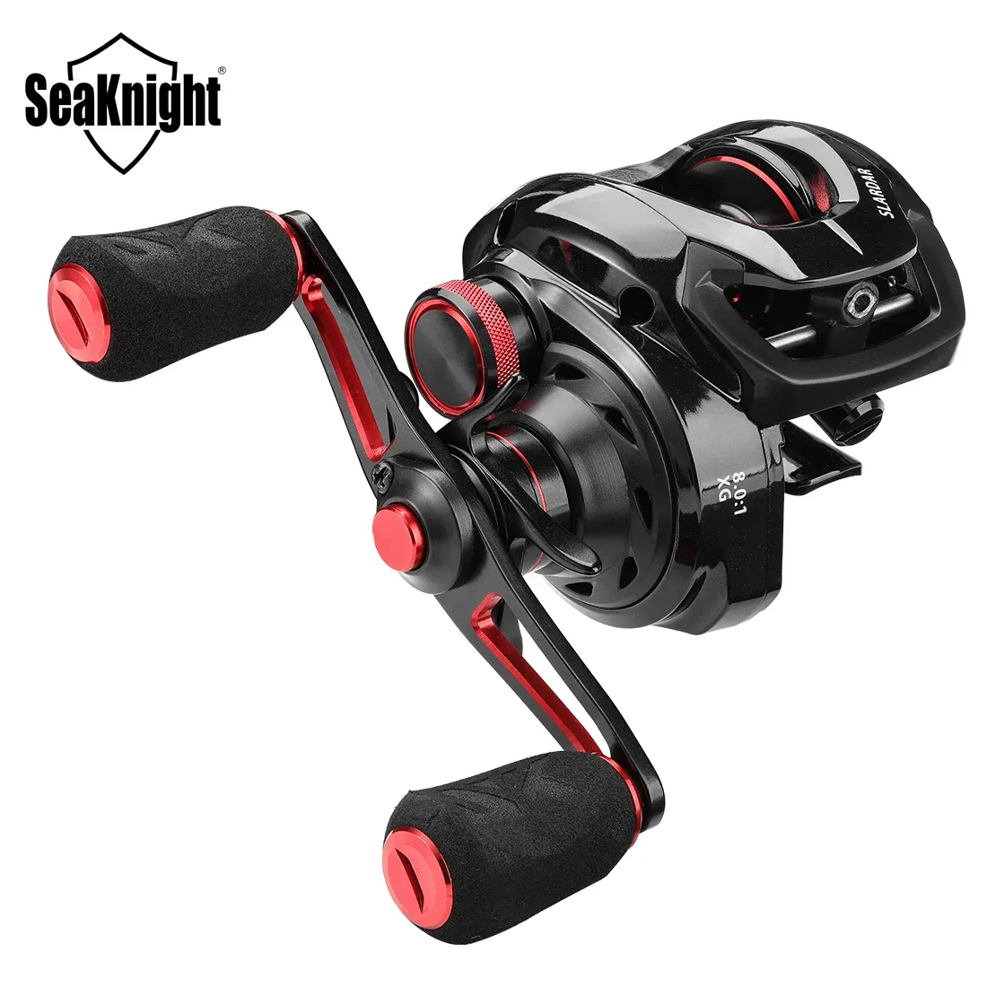 Moulinets Seaknight marque Slardar série 7.0: 1 8.0: 1 moulinet de pêche Baitcasting 190g système de freinage magnétique frein en fibre de carbone 18lb engrenage en laiton