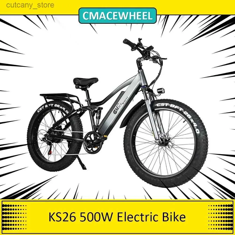 Bicicletas Ride-Ons Ectric Bicyc KS26 Motor 800W Velocidade Máxima 45 km/h Bateria 20Ah 26x4.0 Polegadas Gordura CST Opaco Mountain Bike IP65 L240319