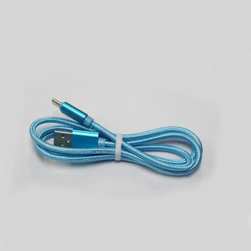 1M Typ C 3ft geflochtenes USB-Ladekabel Micro V8 Kabel Datenleitung Metallstecker Laden für Samsung Note 20 S9 Plus