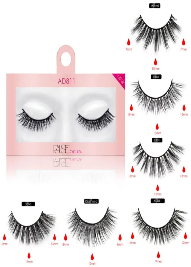 3D Faux Mink Hair Eyelashes Natural Long Full False Eyelash Volume Lightweigt Makeup Lashes Extension Tool 8 Style1790638