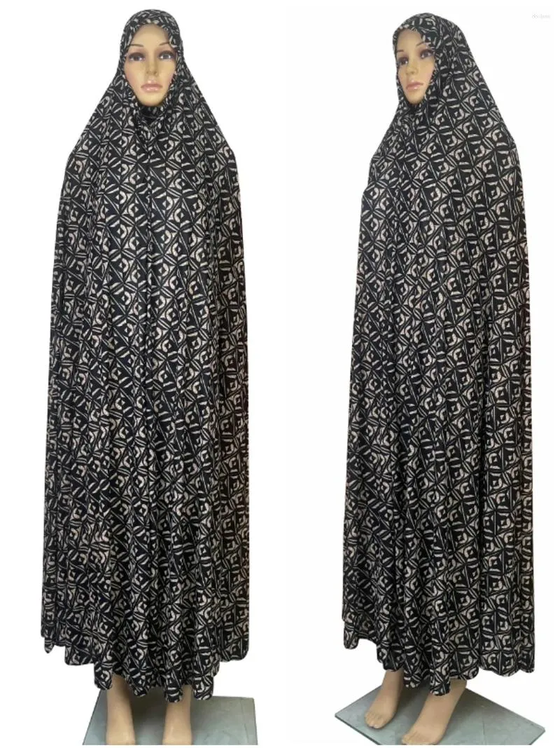 Ethnische Kleidung 2024 Muslimische Frauen Mit Kapuze Ärmelloses Gebet Kaftan Kleid Abaya Afrikanische Gedruckte Blumenkleidung Dubai Saudi Saudi Ramadan Robe