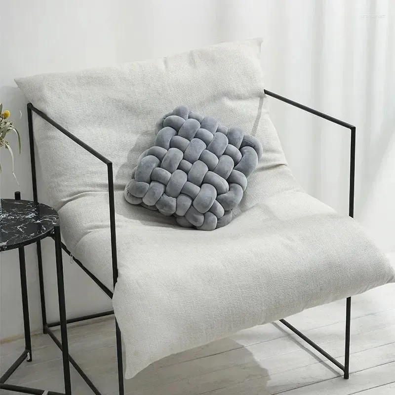 Подушка для дома, утепленный пол для взрослых, скандинавская вязка, большой квадратный диван, поясная плюшевая милая подушка для сиденья, однотонная