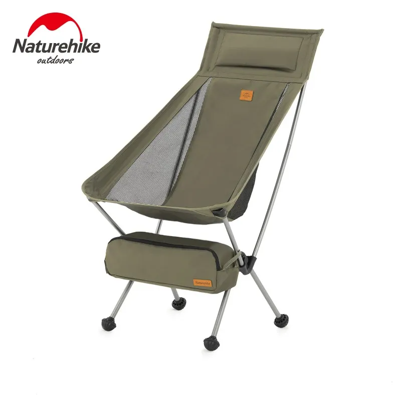家具NatureHike YL08折りたたみムーンチェアコンパクトレジャーバックレストチェアポータブル600Dキャンプ旅行用の耐摩耗性釣り椅子