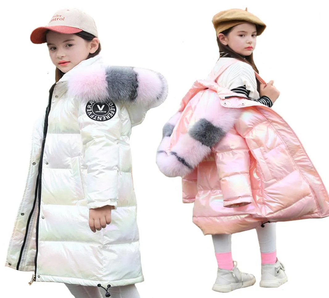 30 Derece Rus Kış Snowsuit Kızlar Down Ceketler Kapşonlu Kalın Su geçirmez Erkek Dış Mekan Çocuk Dış Giyim Coat 2011264636370