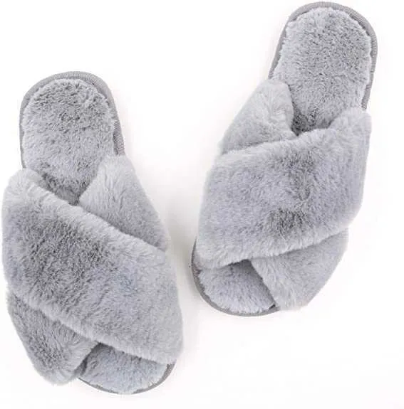 HBP Non-Merk Slippers Vrouwen Vrouwelijke Bont Winter Schoenen Thuis Pluche Warme Slippers Vrouwen Indoor Warme Pluizige Katoenen Schoenen