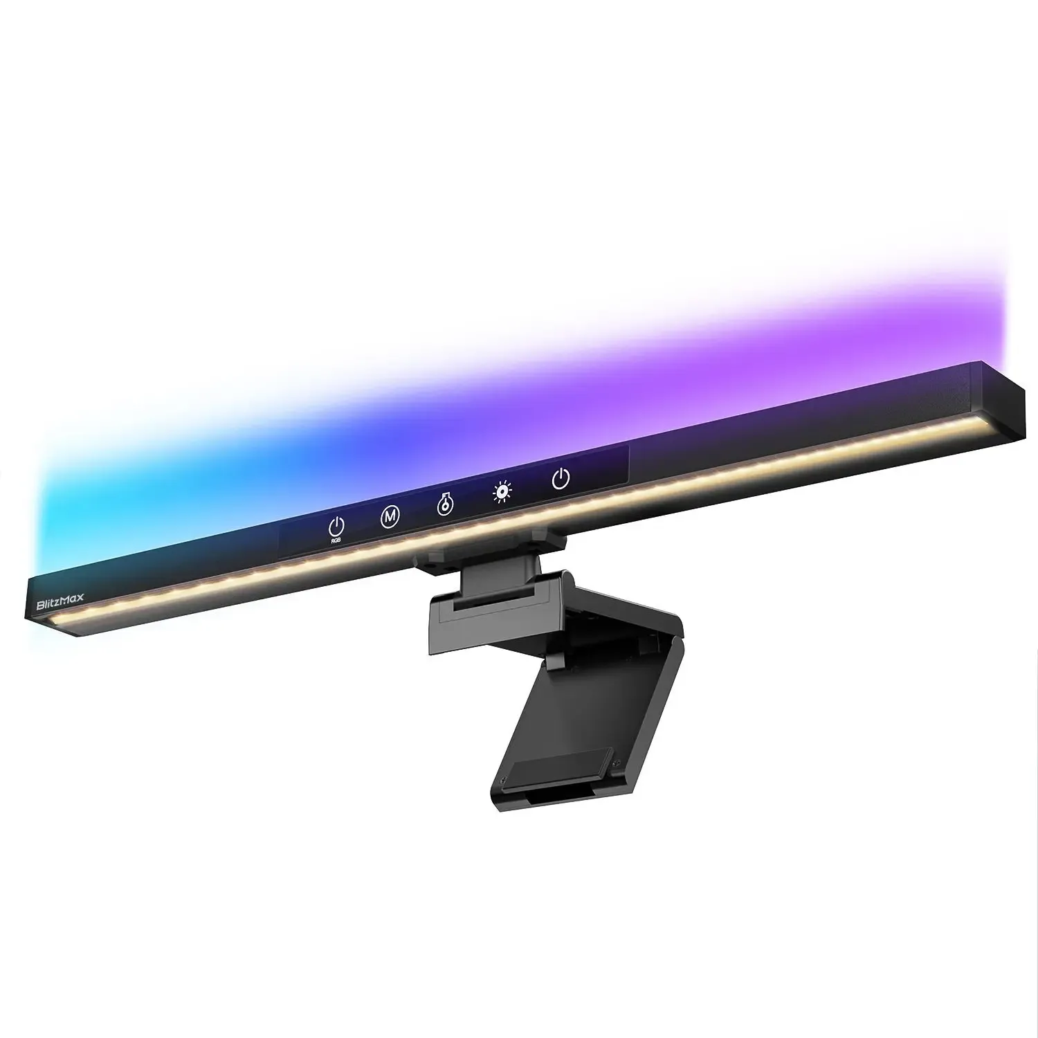 Controllo BlitzMax BMCS1 Lampada da scrivania a LED RGB Schermo dimmerabile Monitor per computer da ufficio Barra luminosa a sospensione per la lettura dello studio Luce accattivante